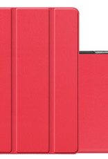 NoXx Hoesje Geschikt voor iPad 10.2 2021 Hoesje Case Hard Cover Hoes Book Case - Rood