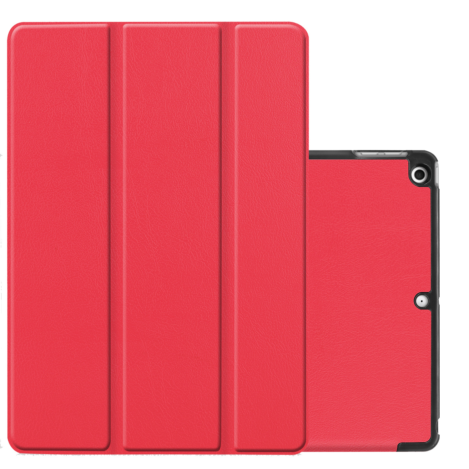 NoXx Hoesje Geschikt voor iPad 10.2 2021 Hoesje Case Hard Cover Hoes Book Case - Rood