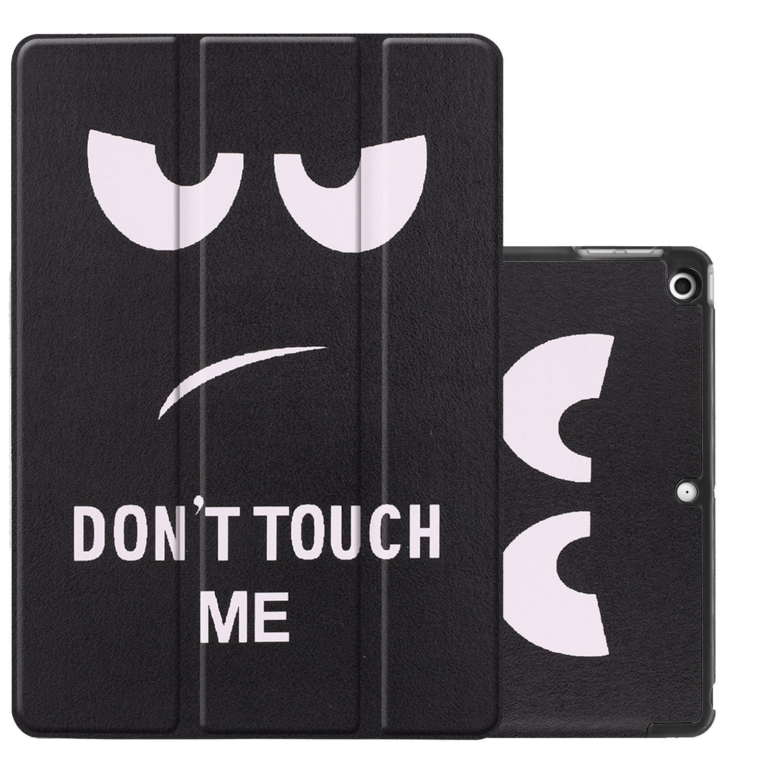 NoXx Hoesje Geschikt voor iPad 10.2 2021 Hoesje Case Hard Cover Hoes Book Case - Don't Touch Me