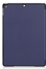 Nomfy Hoes Geschikt voor iPad 10.2 2021 Hoes Tri-fold Tablet Hoesje Case - Hoesje Geschikt voor iPad 9 Hoesje Hardcover Bookcase - Donkerblauw
