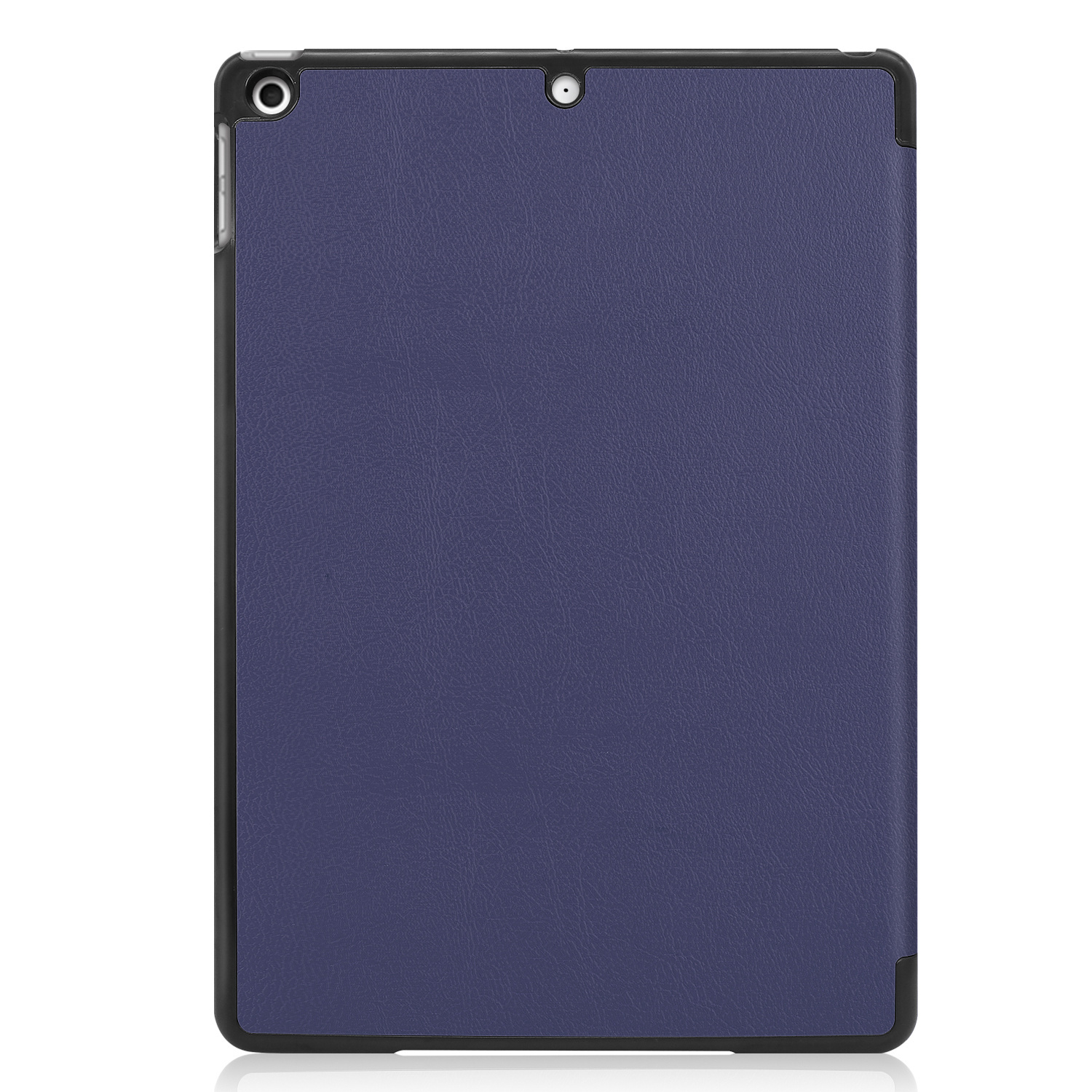 Nomfy Hoes Geschikt voor iPad 10.2 2021 Hoes Tri-fold Tablet Hoesje Case - Hoesje Geschikt voor iPad 9 Hoesje Hardcover Bookcase - Donkerblauw