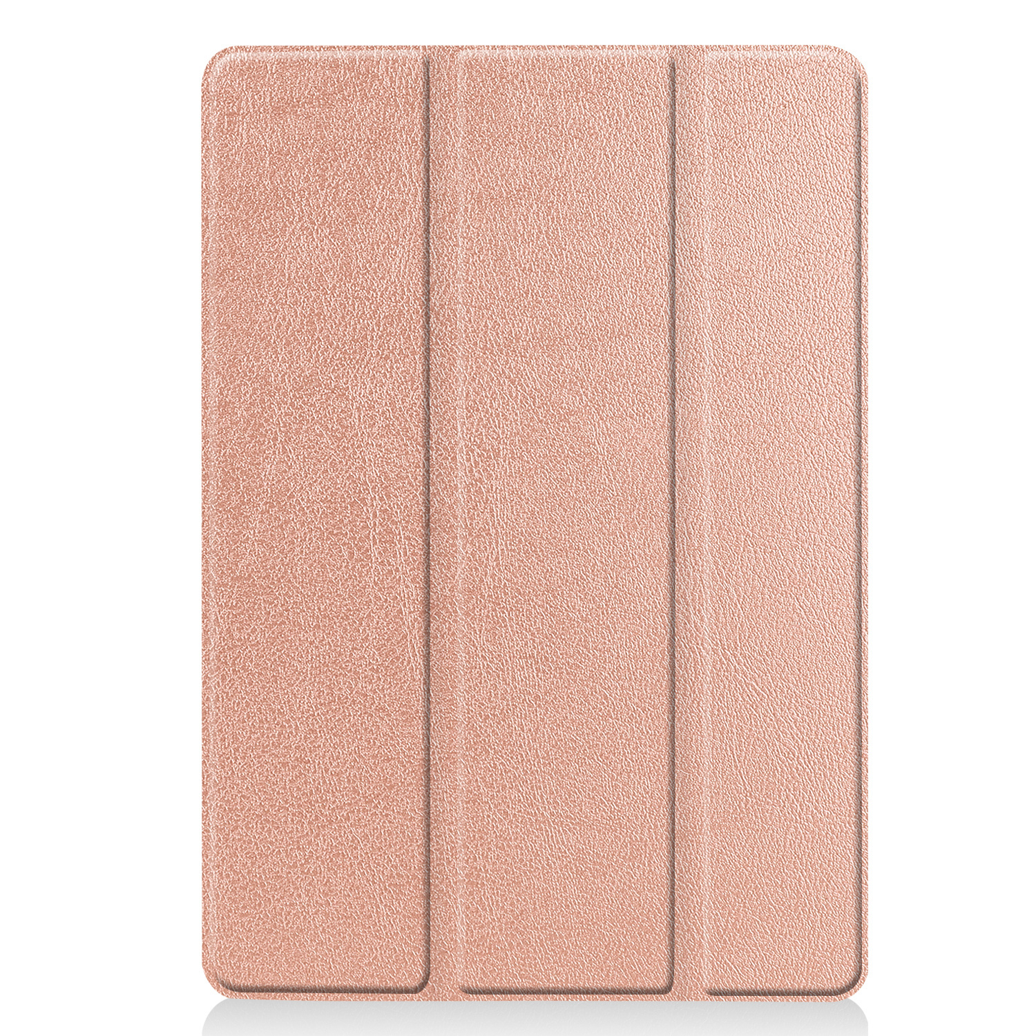 BASEY. Hoesje Geschikt voor iPad 10.2 2019 Hoes Case Tablet Hoesje Tri-fold - Hoes Geschikt voor iPad 7 Hoesje Hard Cover Bookcase Hoes - Rosé goud
