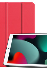 BASEY. Hoesje Geschikt voor iPad 10.2 2019 Hoes Case Tablet Hoesje Tri-fold - Hoes Geschikt voor iPad 7 Hoesje Hard Cover Bookcase Hoes - Rood