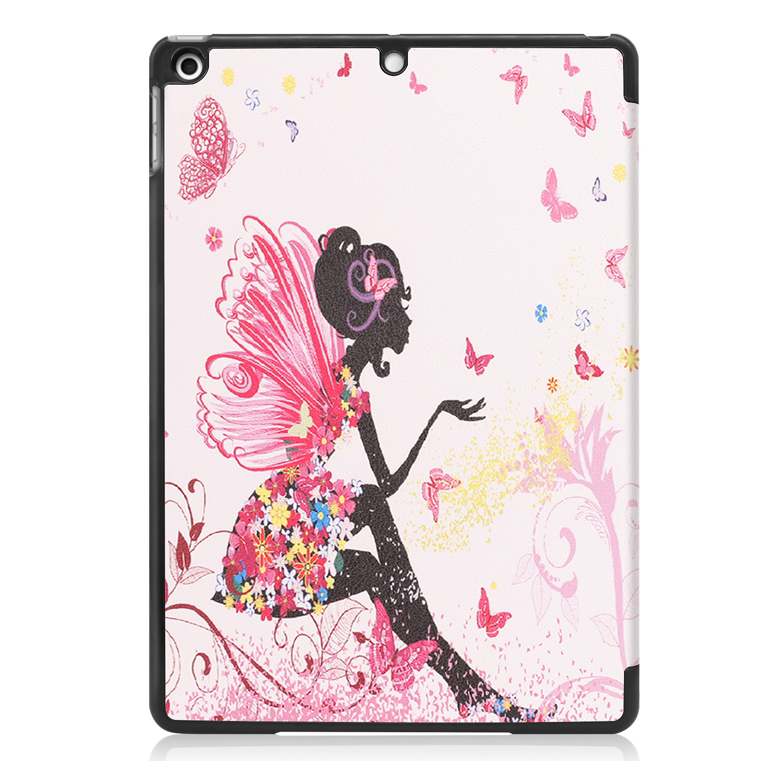 NoXx Hoesje Geschikt voor iPad 10.2 2019 Hoesje Case Hard Cover Hoes Book Case - Elfje