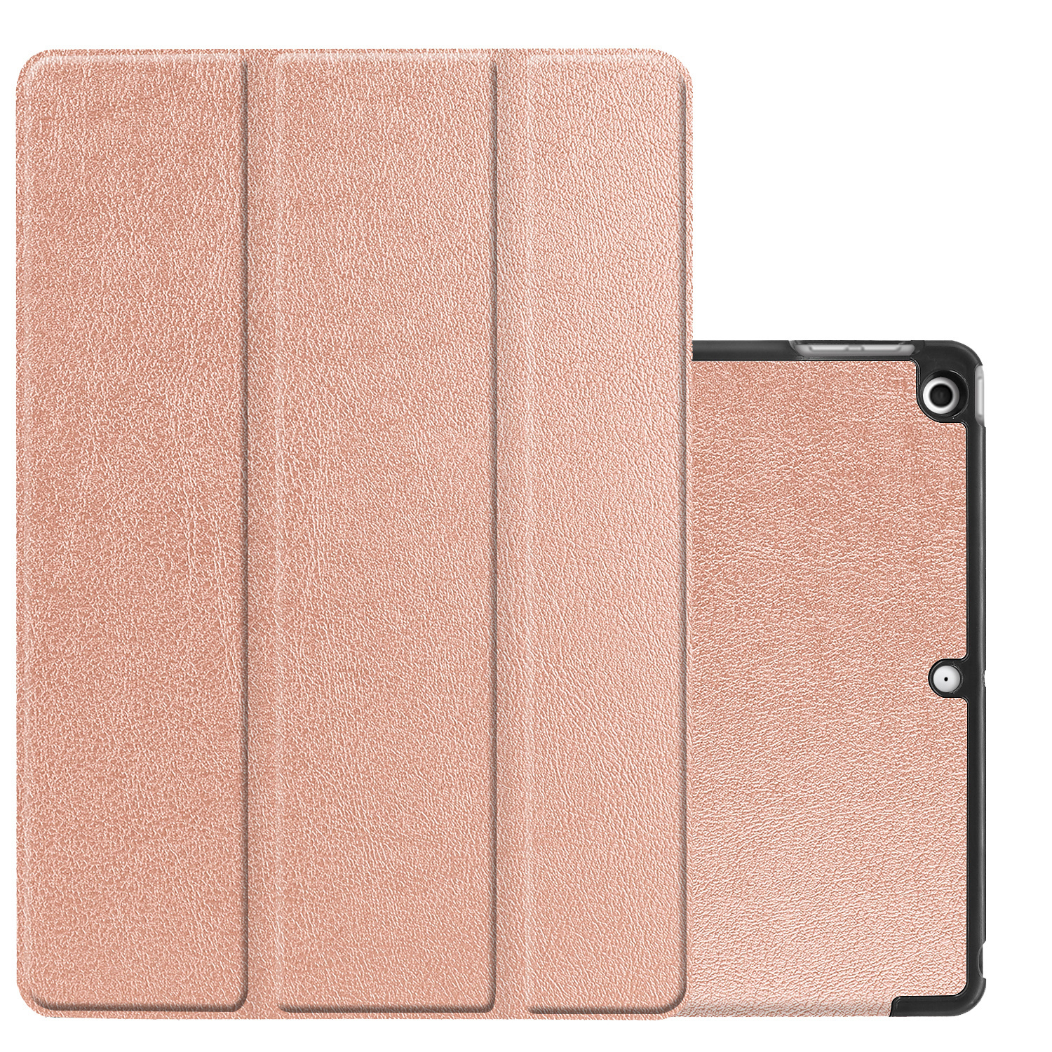 NoXx Hoesje Geschikt voor iPad 10.2 2019 Hoesje Case Hard Cover Hoes Book Case - Rosé goud
