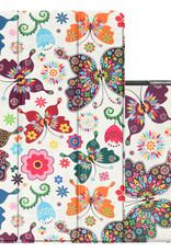 NoXx Hoesje Geschikt voor iPad 10.2 2019 Hoesje Case Hard Cover Hoes Book Case - Vlinders
