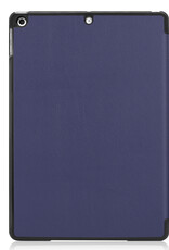 Nomfy Hoes Geschikt voor iPad 10.2 2019 Hoes Tri-fold Tablet Hoesje Case - Hoesje Geschikt voor iPad 7 Hoesje Hardcover Bookcase - Donkerblauw