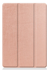 Nomfy Hoes Geschikt voor iPad 10.2 2019 Hoes Tri-fold Tablet Hoesje Case - Hoesje Geschikt voor iPad 7 Hoesje Hardcover Bookcase - Rosé goud