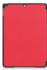 Nomfy Hoes Geschikt voor iPad 10.2 2019 Hoes Tri-fold Tablet Hoesje Case - Hoesje Geschikt voor iPad 7 Hoesje Hardcover Bookcase - Rood