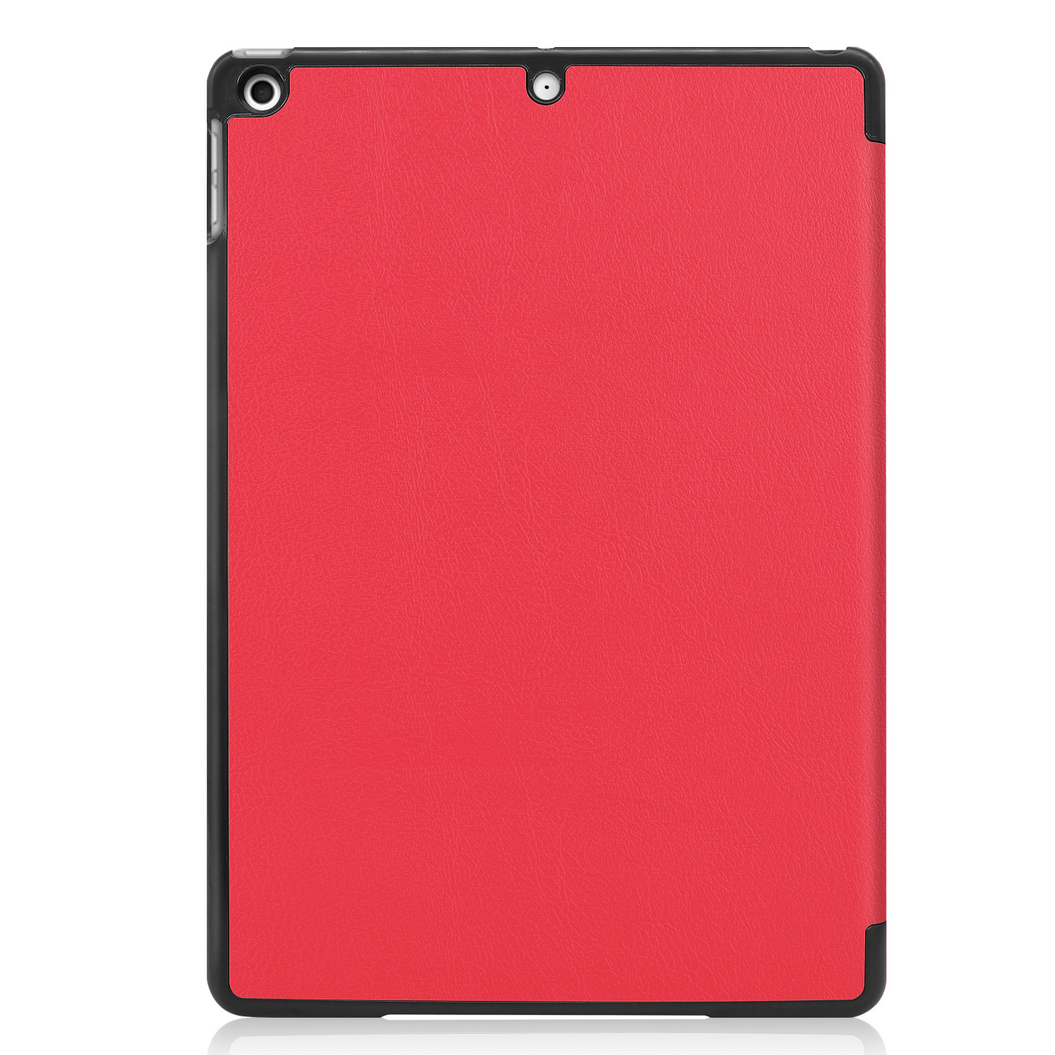 Nomfy Hoes Geschikt voor iPad 10.2 2019 Hoes Tri-fold Tablet Hoesje Case - Hoesje Geschikt voor iPad 7 Hoesje Hardcover Bookcase - Rood