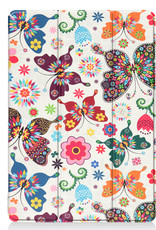 Nomfy Hoes Geschikt voor iPad 10.2 2019 Hoes Tri-fold Tablet Hoesje Case - Hoesje Geschikt voor iPad 7 Hoesje Hardcover Bookcase - Vlinders