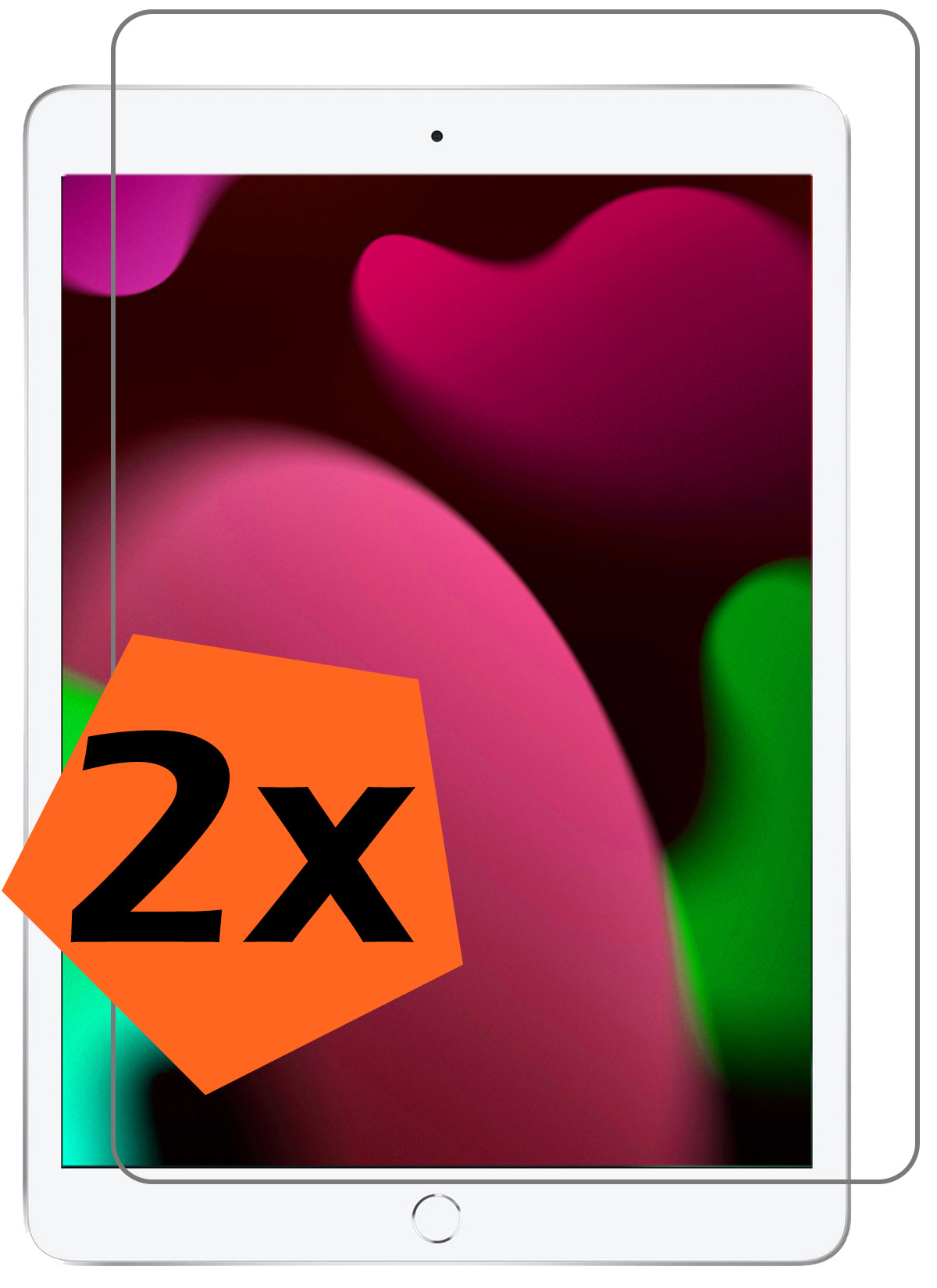 Nomfy Screenprotector Geschikt voor iPad 10.2 2019 Screenprotector Bescherm Glas - Screen Protector Geschikt voor iPad 7 Screenprotector Tempered Glass - 2 PACK