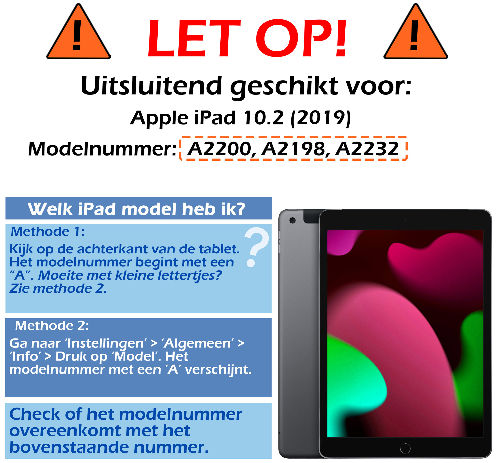 Nomfy Hoes Geschikt voor iPad 10.2 2019 Hoes Tri-fold Tablet Hoesje Case - Hoesje Geschikt voor iPad 7 Hoesje Hardcover Bookcase - Rood