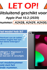 Nomfy Hoes Geschikt voor iPad 10.2 2020 Hoes Tri-fold Tablet Hoesje Case - Hoesje Geschikt voor iPad 8 Hoesje Hardcover Bookcase - Don't Touch Me