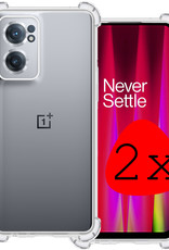 BASEY. Hoes Geschikt voor OnePlus Nord CE 2 Hoesje Shock Proof Case Hoes Siliconen - Hoesje Geschikt voor OnePlus Nord CE 2 Hoes Cover Shockproof - Transparant - 2 Stuks