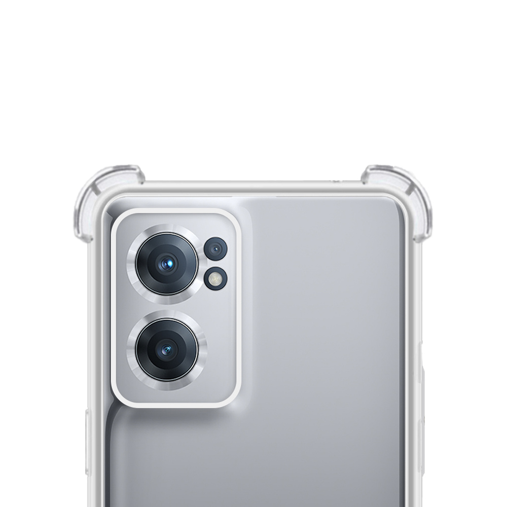 NoXx Hoes Geschikt voor OnePlus Nord CE 2 Hoesje Siliconen Cover Shock Proof Back Case Shockproof Hoes - Transparant - 2x