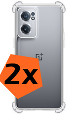 Nomfy Hoesje Geschikt voor OnePlus Nord CE 2 Hoesje Shock Proof Cover Case Shockproof - Hoes Geschikt voor OnePlus Nord CE 2 Hoes Siliconen Back Case - Transparant - 2 PACK