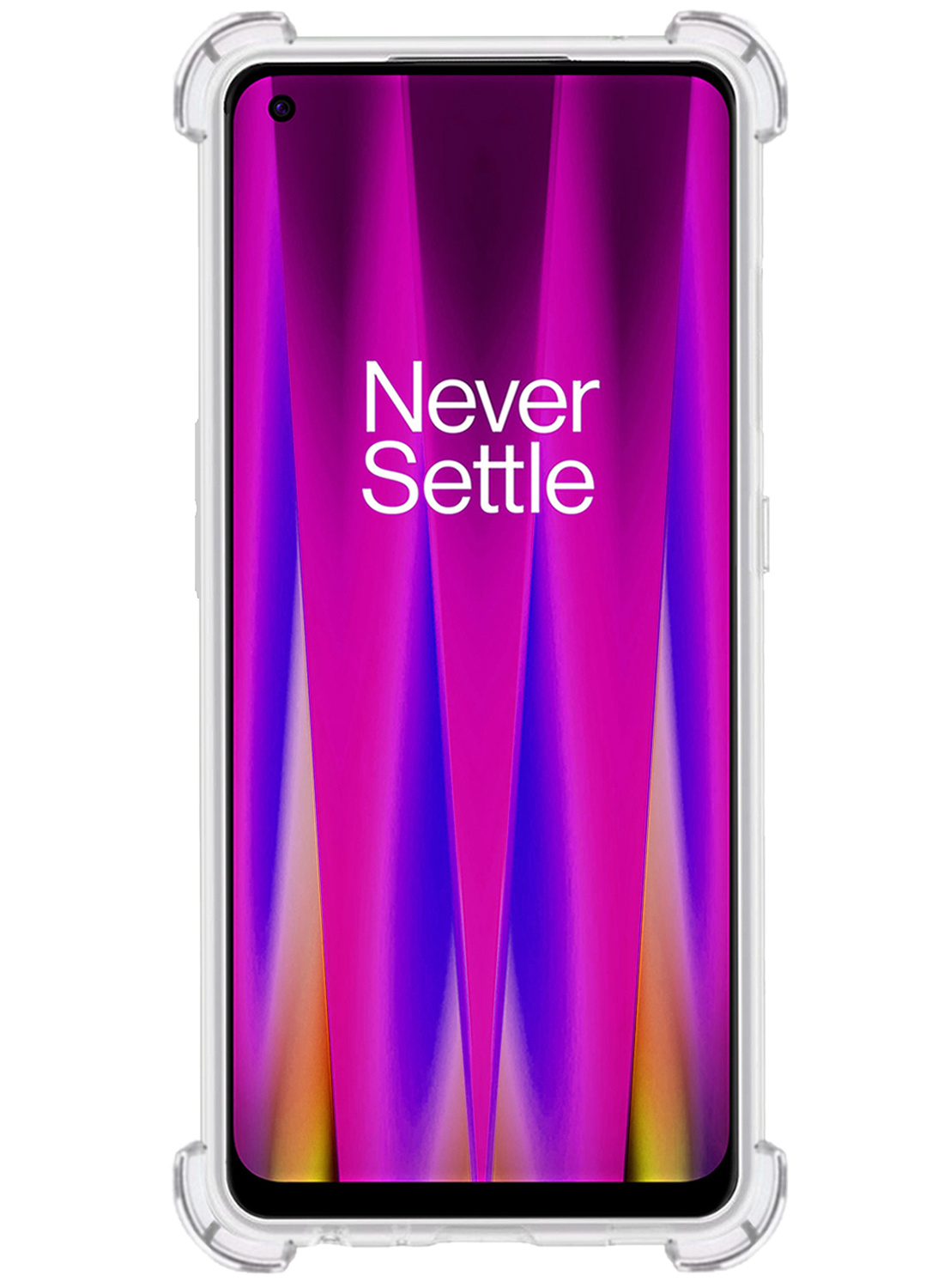 Nomfy Hoesje Geschikt voor OnePlus Nord CE 2 Hoesje Shock Proof Cover Case Shockproof - Hoes Geschikt voor OnePlus Nord CE 2 Hoes Siliconen Back Case - Transparant - 2 PACK