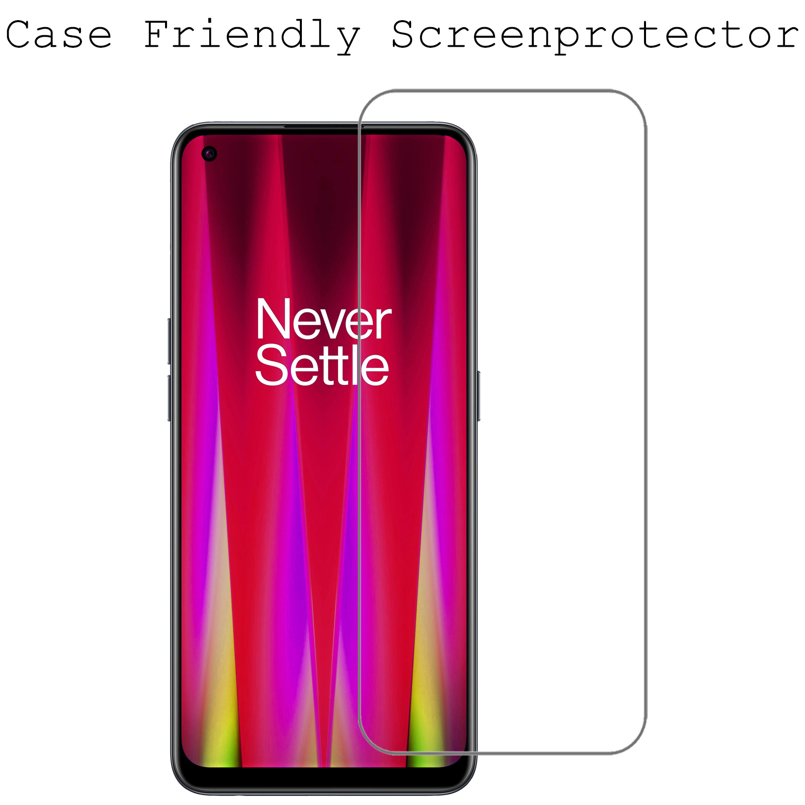 BASEY. OnePlus Nord CE 2 Screenprotector Tempered Glass - OnePlus Nord CE 2 Beschermglas Screen Protector Glas