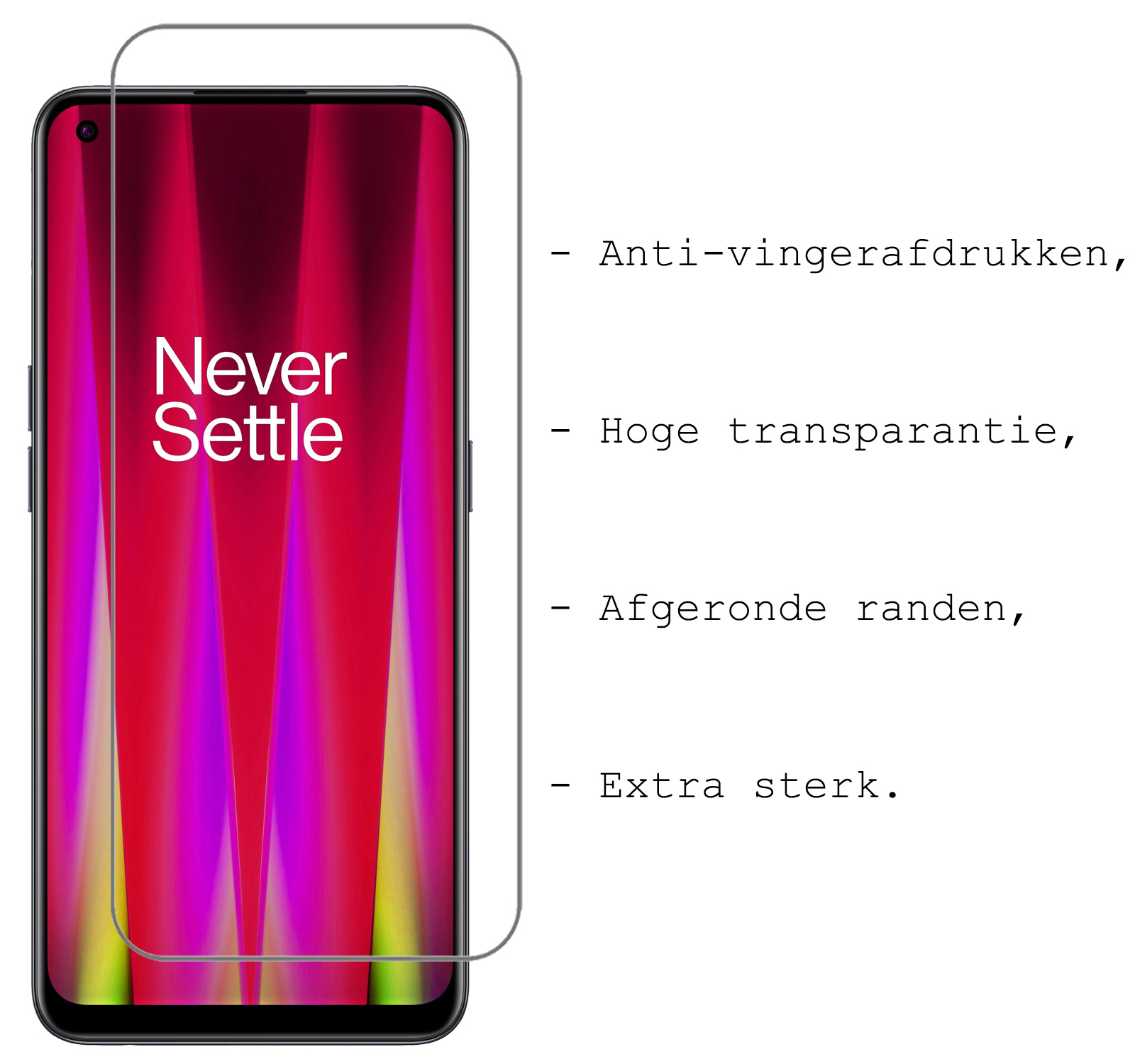 BASEY. OnePlus Nord CE 2 Screenprotector Tempered Glass - OnePlus Nord CE 2 Beschermglas Screen Protector Glas - 3 Stuks