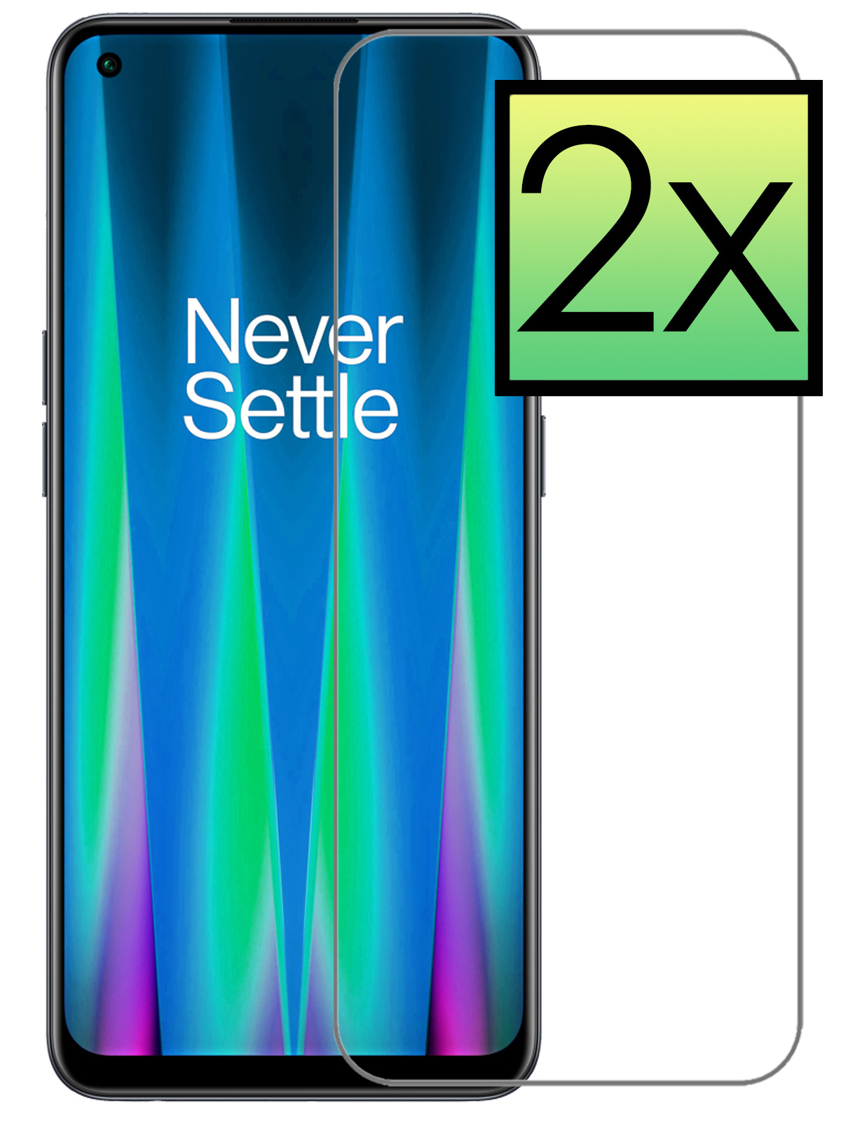 NoXx Screenprotector Geschikt voor OnePlus Nord CE 2 Screenprotector Tempered Glass Gehard Glas Beschermglas - 2x