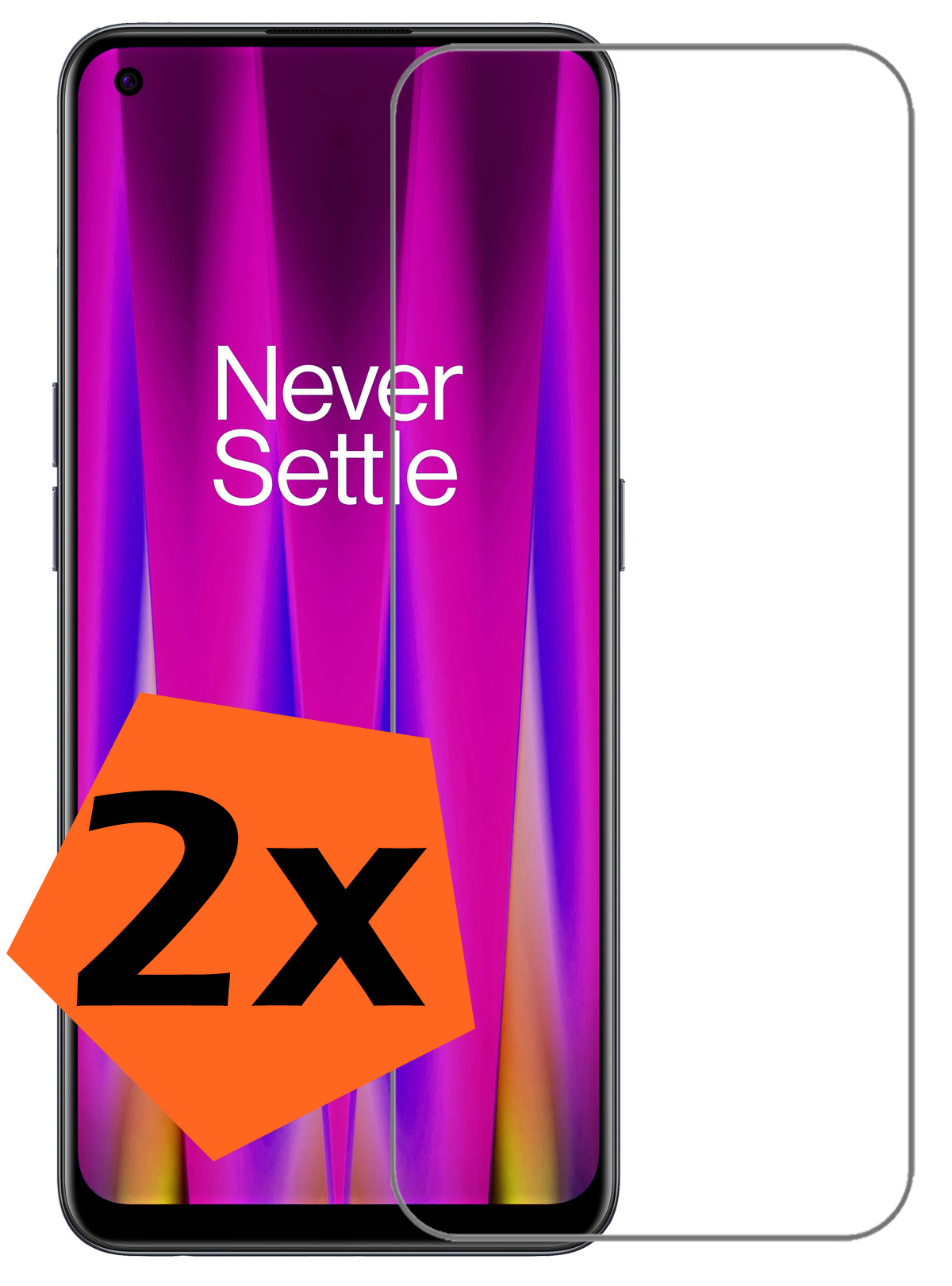 Nomfy Screenprotector Geschikt voor OnePlus Nord CE 2 Screenprotector Bescherm Glas Tempered Glass - Screenprotector Geschikt voor OnePlus Nord CE 2 Screen Protector - 2 PACK