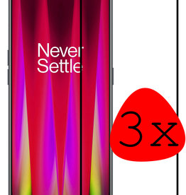 BASEY. BASEY. OnePlus Nord CE 2 Screenprotector Glas Full Cover - 3 PACK
