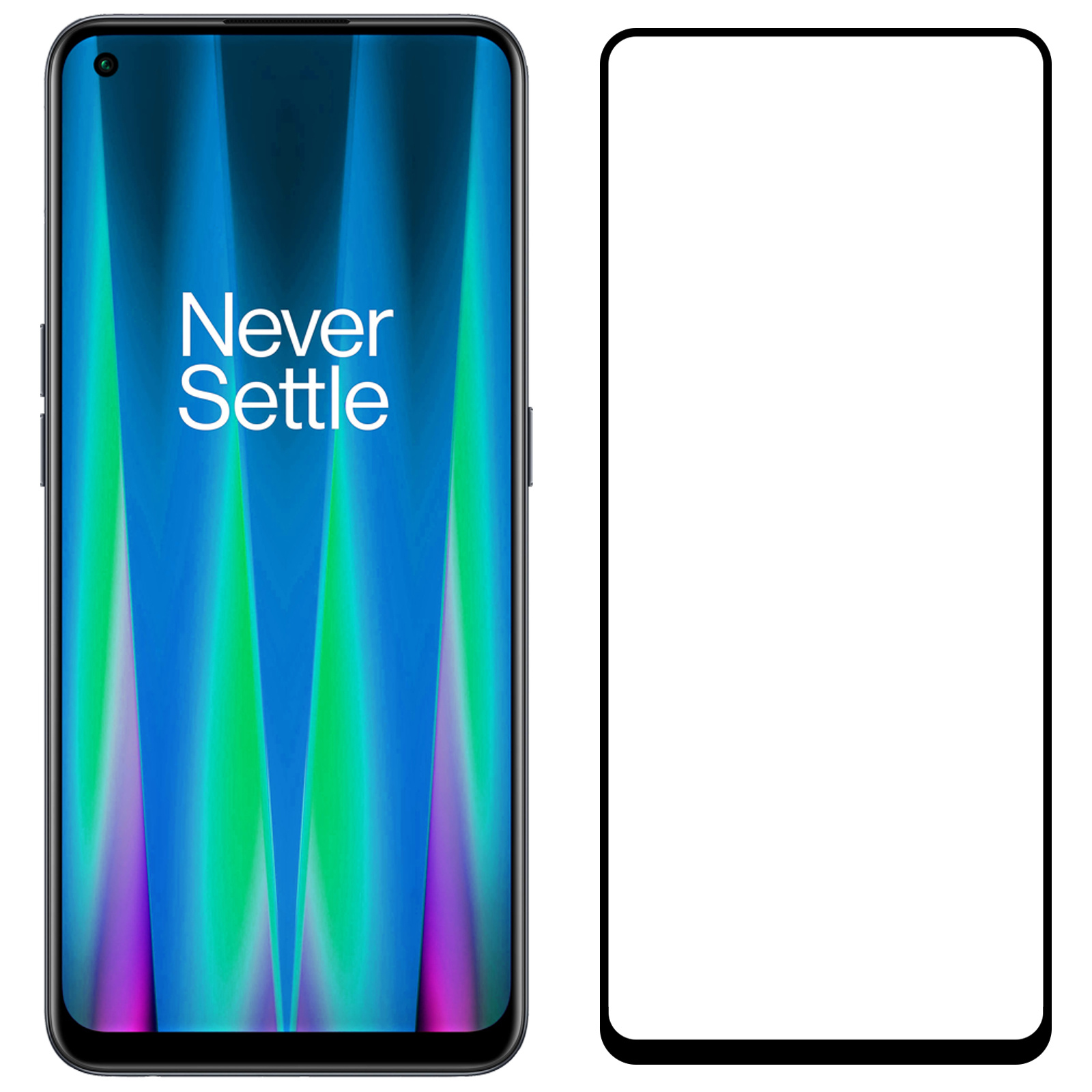 NoXx Screenprotector Geschikt voor OnePlus Nord CE 2 Screenprotector Tempered Glass Gehard Glas Full Cover - 2x