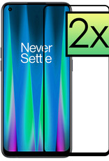NoXx OnePlus Nord CE 2 Screenprotector Tempered Glass Full Cover Gehard Glas Beschermglas - 2x