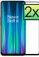 NoXx Screenprotector Geschikt voor OnePlus Nord CE 2 Screenprotector Tempered Glass Gehard Glas Full Cover - 2x