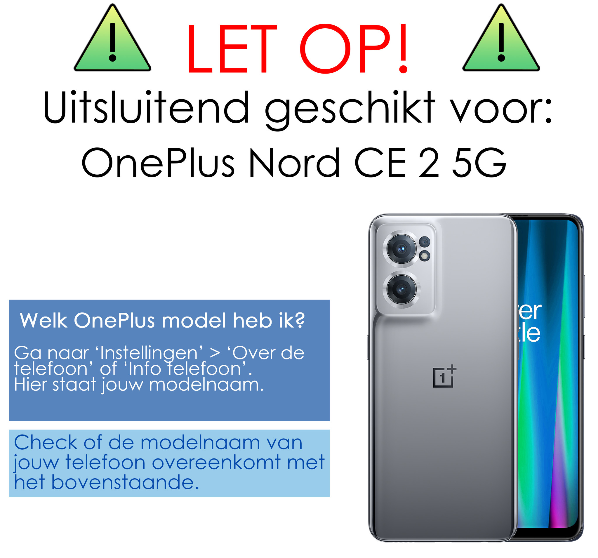 NoXx Screenprotector Geschikt voor OnePlus Nord CE 2 Screenprotector Tempered Glass Gehard Glas Full Cover - 3x