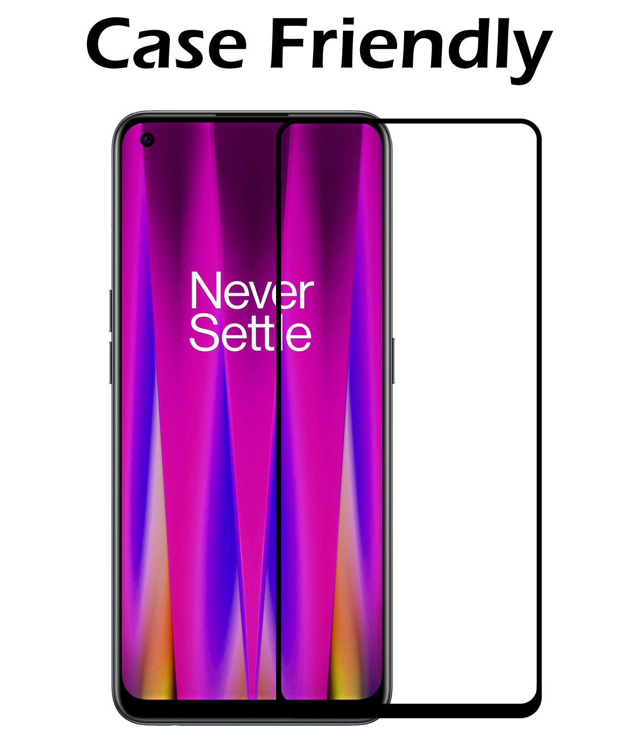 Nomfy Screenprotector Geschikt voor OnePlus Nord CE 2 Screenprotector Bescherm Glas - Screenprotector Geschikt voor OnePlus Nord CE 2 Screen Protector Tempered Glass Full Screen Full Cover