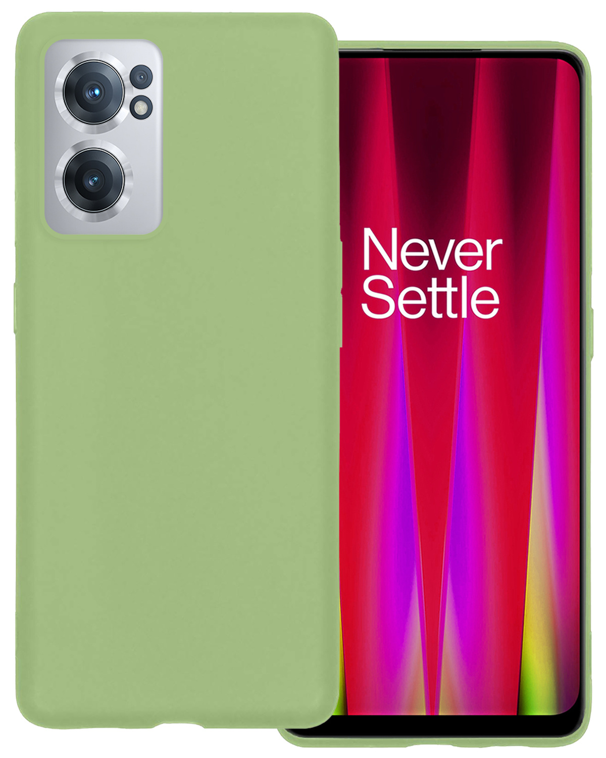 BASEY. Hoes Geschikt voor OnePlus Nord CE 2 Hoesje Siliconen Back Cover Case - Hoesje Geschikt voor OnePlus Nord CE 2 Hoes Cover Hoesje - Groen