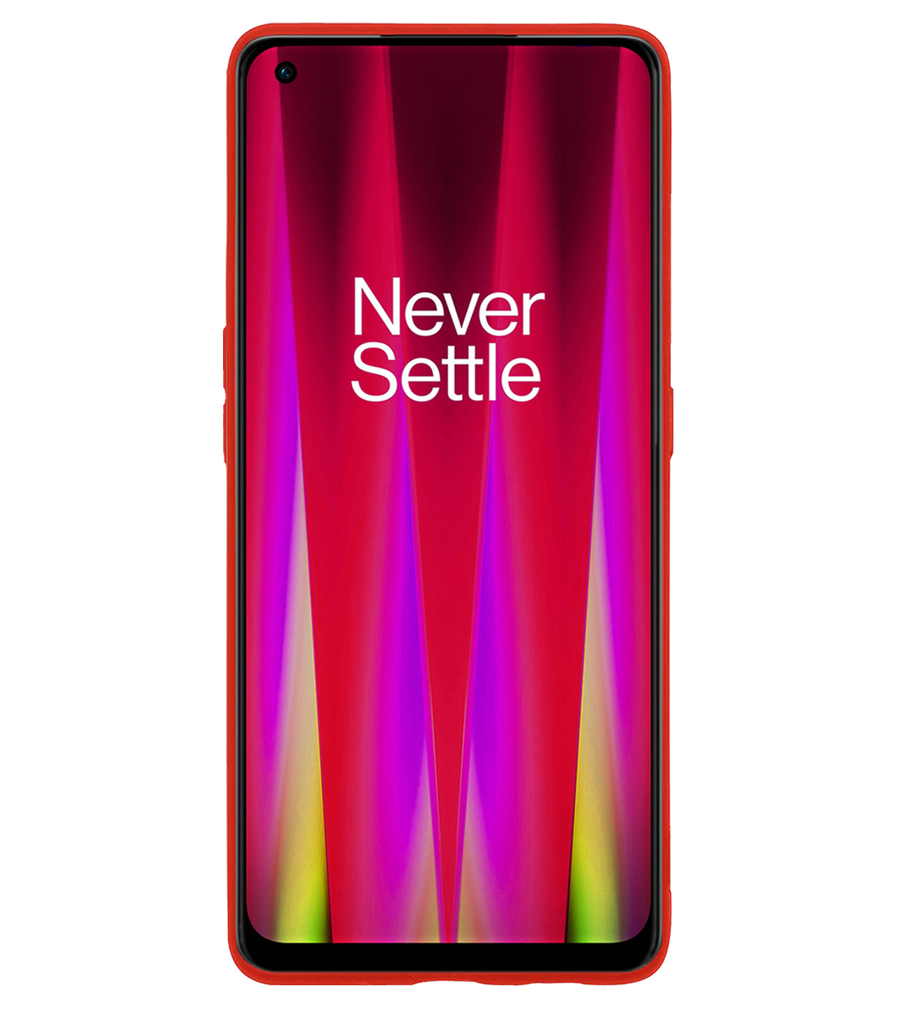BASEY. Hoes Geschikt voor OnePlus Nord CE 2 Hoesje Siliconen Back Cover Case - Hoesje Geschikt voor OnePlus Nord CE 2 Hoes Cover Hoesje - Rood