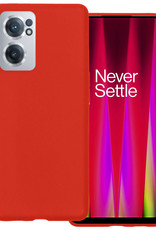 BASEY. Hoes Geschikt voor OnePlus Nord CE 2 Hoesje Siliconen Back Cover Case - Hoesje Geschikt voor OnePlus Nord CE 2 Hoes Cover Hoesje - Rood