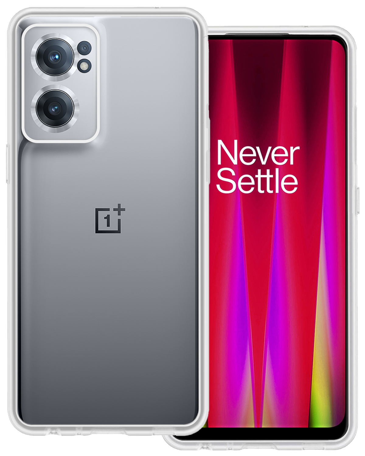 BASEY. Hoes Geschikt voor OnePlus Nord CE 2 Hoesje Siliconen Back Cover Case - Hoesje Geschikt voor OnePlus Nord CE 2 Hoes Cover Hoesje - Transparant