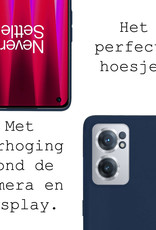 BASEY. Hoes Geschikt voor OnePlus Nord CE 2 Hoesje Siliconen Back Cover Case - Hoesje Geschikt voor OnePlus Nord CE 2 Hoes Cover Hoesje - Donkerblauw - 2 Stuks