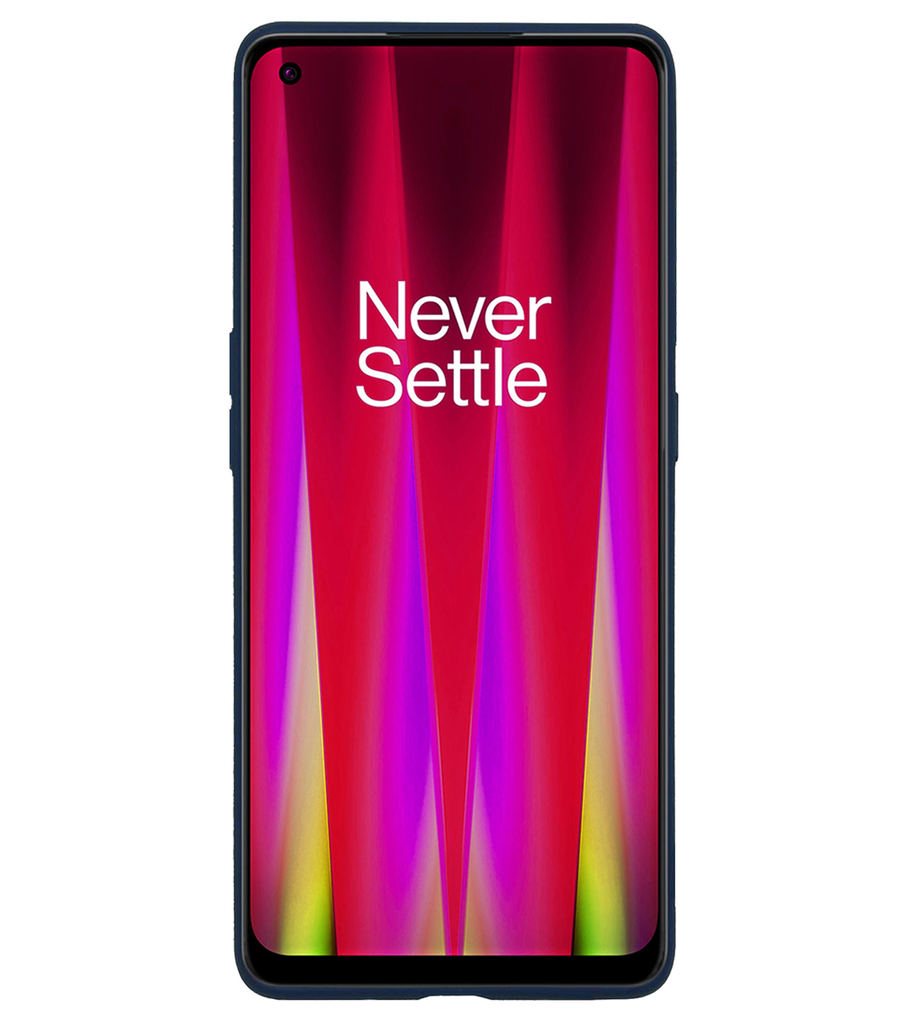 BASEY. Hoes Geschikt voor OnePlus Nord CE 2 Hoesje Siliconen Back Cover Case - Hoesje Geschikt voor OnePlus Nord CE 2 Hoes Cover Hoesje - Donkerblauw - 2 Stuks