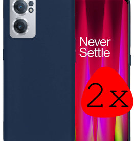 BASEY. BASEY. OnePlus Nord CE 2 Hoesje Siliconen - Donkerblauw - 2 PACK
