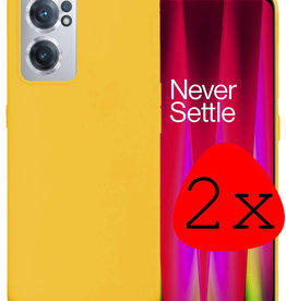 BASEY. BASEY. OnePlus Nord CE 2 Hoesje Siliconen - Geel - 2 PACK