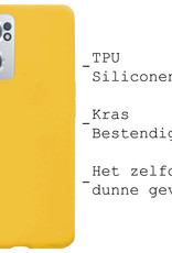BASEY. Hoes Geschikt voor OnePlus Nord CE 2 Hoesje Siliconen Back Cover Case - Hoesje Geschikt voor OnePlus Nord CE 2 Hoes Cover Hoesje - Geel - 2 Stuks
