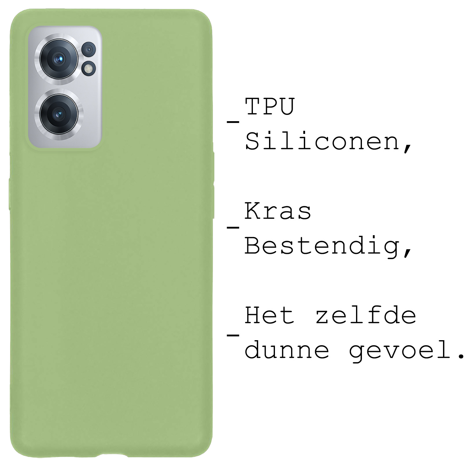 BASEY. Hoes Geschikt voor OnePlus Nord CE 2 Hoesje Siliconen Back Cover Case - Hoesje Geschikt voor OnePlus Nord CE 2 Hoes Cover Hoesje - Groen - 2 Stuks