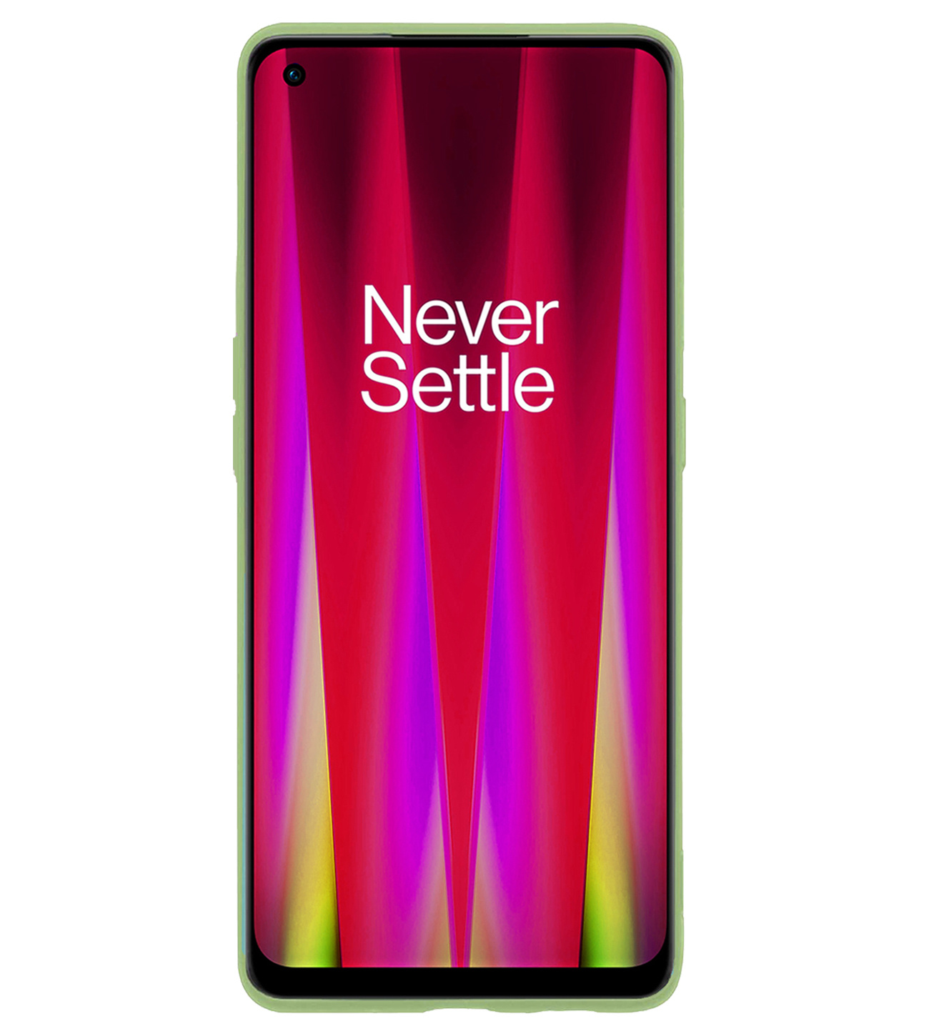 BASEY. Hoes Geschikt voor OnePlus Nord CE 2 Hoesje Siliconen Back Cover Case - Hoesje Geschikt voor OnePlus Nord CE 2 Hoes Cover Hoesje - Groen - 2 Stuks