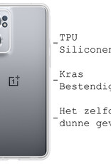BASEY. Hoes Geschikt voor OnePlus Nord CE 2 Hoesje Siliconen Back Cover Case - Hoesje Geschikt voor OnePlus Nord CE 2 Hoes Cover Hoesje - Transparant - 2 Stuks