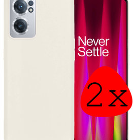 BASEY. BASEY. OnePlus Nord CE 2 Hoesje Siliconen - Wit - 2 PACK