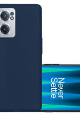 NoXx Hoes Geschikt voor OnePlus Nord CE 2 Hoesje Cover Siliconen Back Case Hoes - Donkerblauw