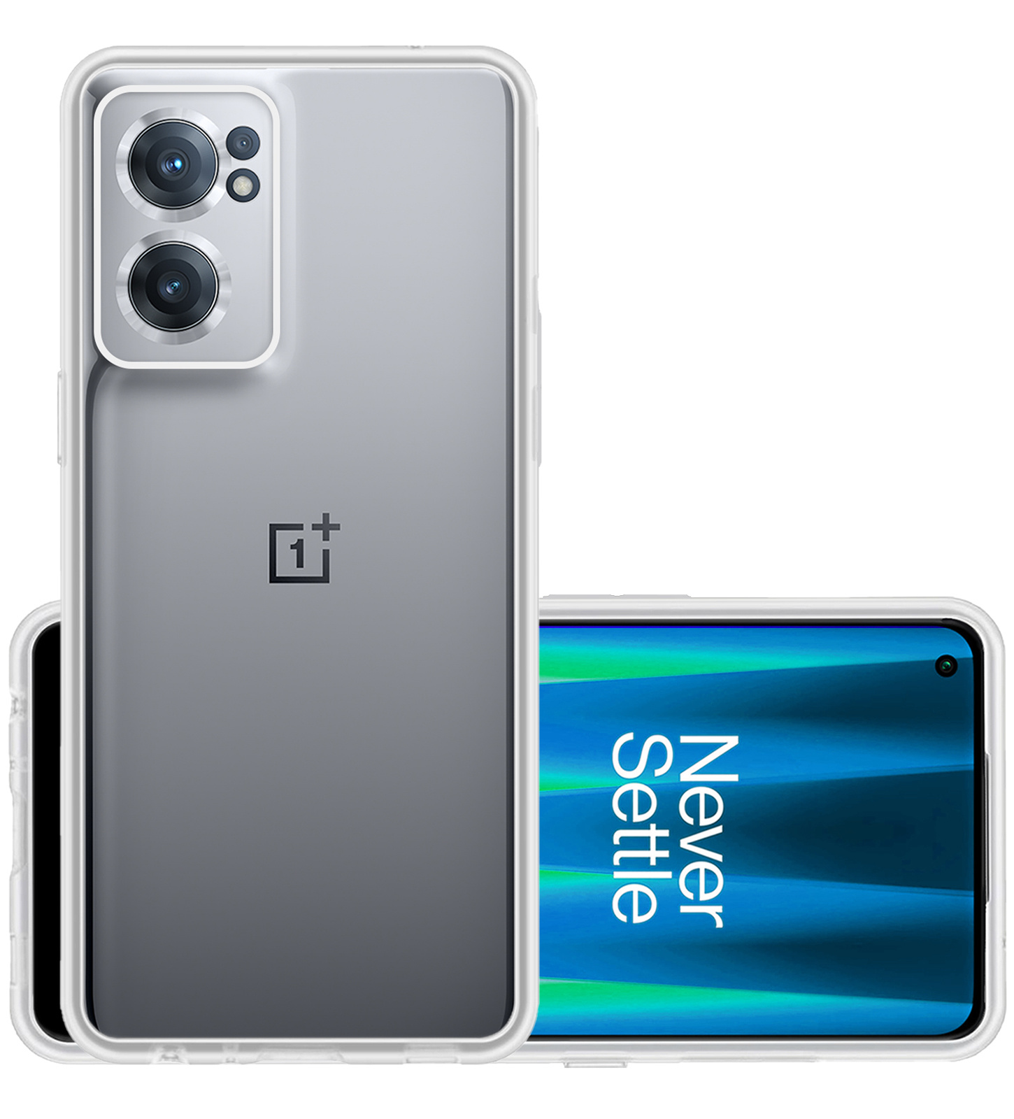 NoXx Hoes Geschikt voor OnePlus Nord CE 2 Hoesje Cover Siliconen Back Case Hoes - Transparant