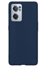 NoXx Hoes Geschikt voor OnePlus Nord CE 2 Hoesje Cover Siliconen Back Case Hoes - Donkerblauw - 2x