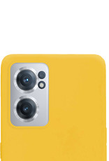 NoXx Hoes Geschikt voor OnePlus Nord CE 2 Hoesje Cover Siliconen Back Case Hoes - Geel - 2x