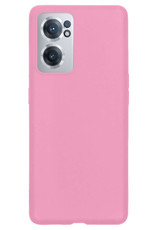Nomfy Hoesje Geschikt voor OnePlus Nord CE 2 Hoesje Siliconen Cover Case - Hoes Geschikt voor OnePlus Nord CE 2 Hoes Back Case - Lichtroze